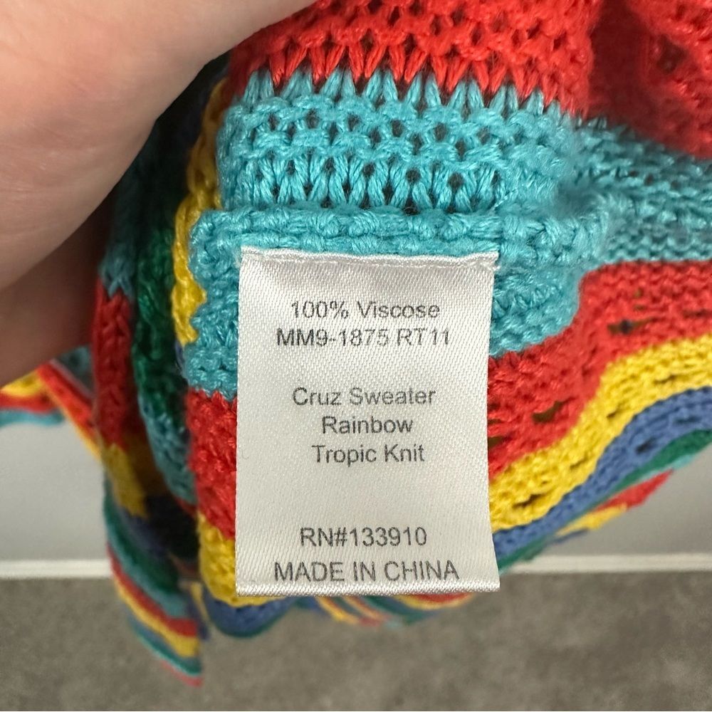 Show Me Your Mumu Cruz Sweater Rainbow Tropic Knit Size Medium - Picture 11 of 13